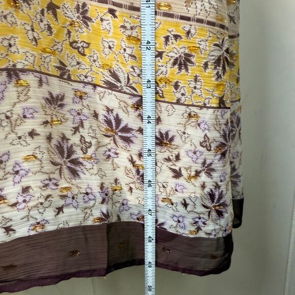 ANN TAYLOR Sz Large Women’s Gold details Sleeve Midi Dress - Picture 13 of 13